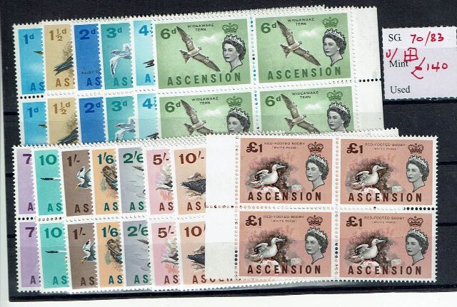 Image of Ascension SG 70/83 UMM British Commonwealth Stamp